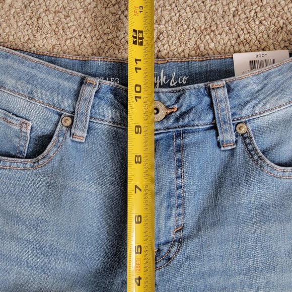 NWT Style & Co Faded Bootcut Jeans Size 4 - Picture 10 of 11